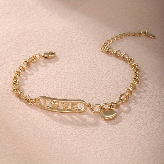 A 14K gold plated LOVE Bracelet
