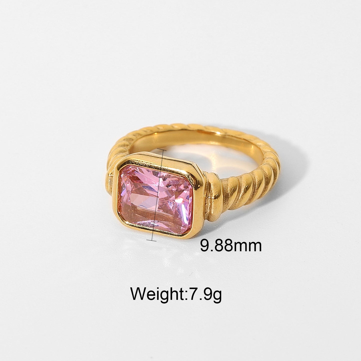 Fashionable inlaid zircon cool design all-match ring