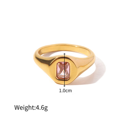 Fashionable inlaid zircon cool design all-match ring